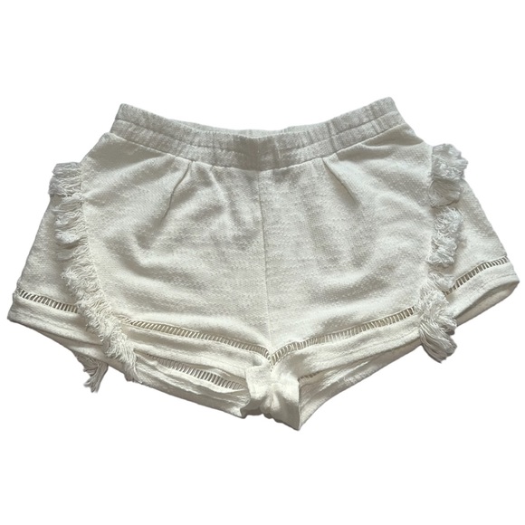 Suboo Women's Shorts Castaway Fringing Lattice Detailing White Size 6. - Picture 8 of 8